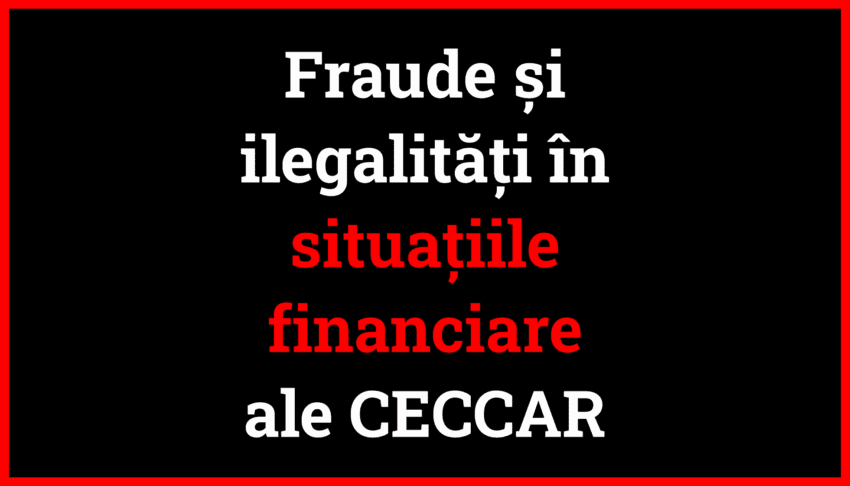 Grafic cu titlul „Fraude și ilegalități în situațiile financiare ale CECCAR”, ce însoțește o analiză despre nereguli contabile.
