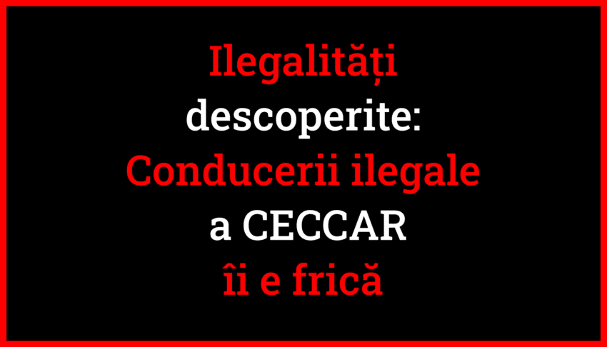 Ilegalitati descoperite - Conducerii ilegale a CECCAR ii e frica