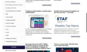 Wayback Machine screenshot showing CECCAR's website main menu on July 21, 2025, which lacks any whistleblower or Law 361/2022 section.