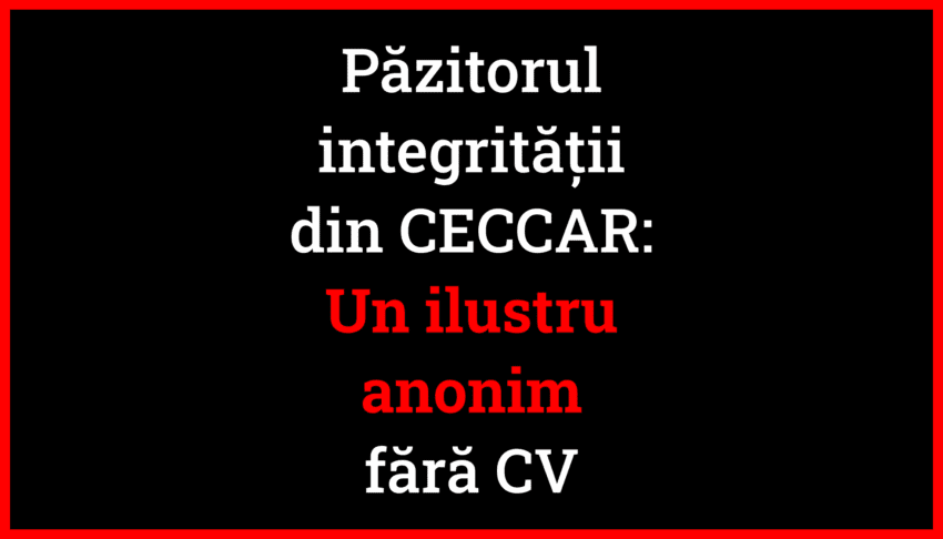 Imagine reprezentând articolul despre prestatorul anonim din CECCAR, desemnat să vegheze integritatea, dar fără CV public
