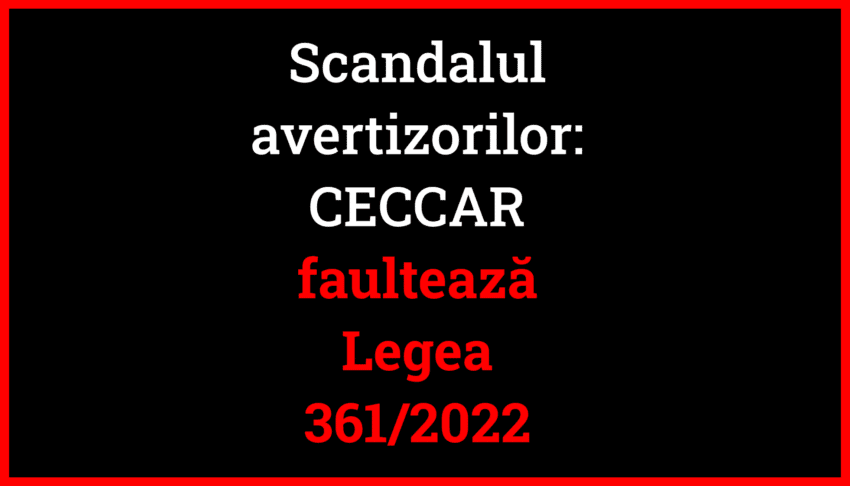 Scandalul avertizorilor CECCAR faultează Legea 361 pe 2022