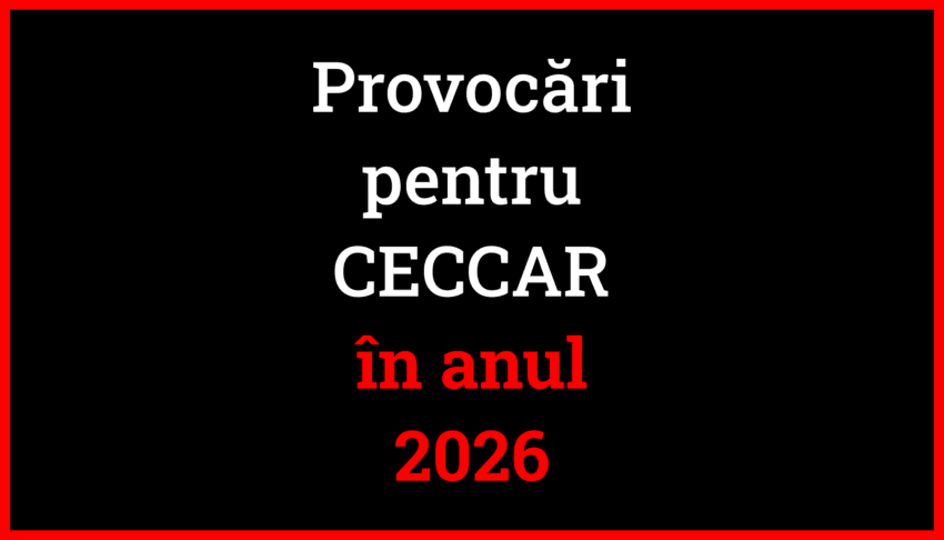 Imagine cu textul „Provocări pentru CECCAR în anul 2026”, referitoare la alegerile din cadrul organismului profesional