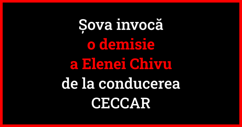 Imagine ilustrativă pentru articolul despre disputa privind conducerea CECCAR, după ce Robert-Aurelian Șova a invocat posibilitatea unei demisii a Elenei Chivu.