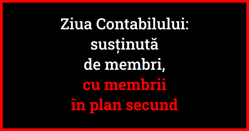 Ziua Contabilului susținută de membri cu membrii în plan secund